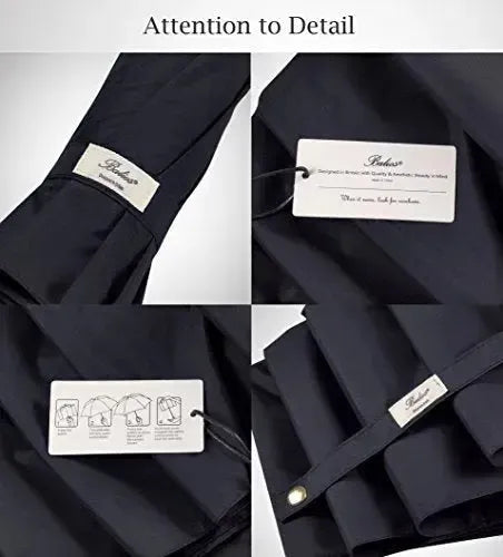Automatik Taschen-Regenschirm mit Holzgriff – sturmfest & windsicher – Herren & Damen – Designed in Britain