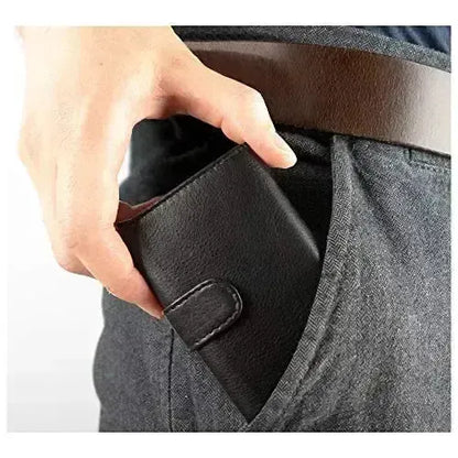 Estuche para tarjetas POP-UP de cuero – espacio para 11 tarjetas – compartimento para billetes – protección RFID | VO24