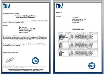 Leren portemonnee voor heren met RFID-bescherming - extra stevige dubbele naad - 11 vakken voor creditcards | VO19