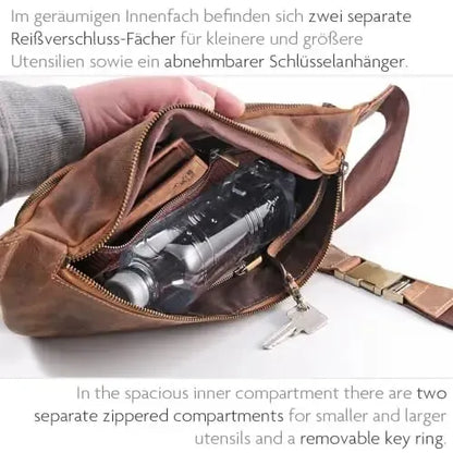 Borsa a tracolla leggera in vera pelle – borsa a tracolla spaziosa e robusta | Bag9910