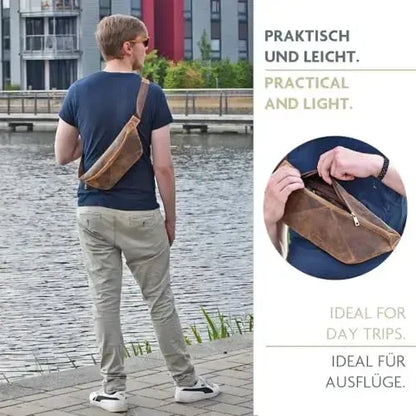 Borsa a tracolla leggera in vera pelle – borsa a tracolla spaziosa e robusta | Bag9910