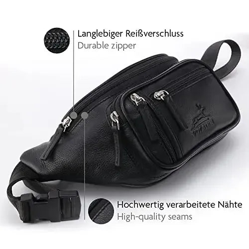 Bauchtasche Leder für Damen und Herren im Vintage-Look - 1 großes Fach | BagMi
