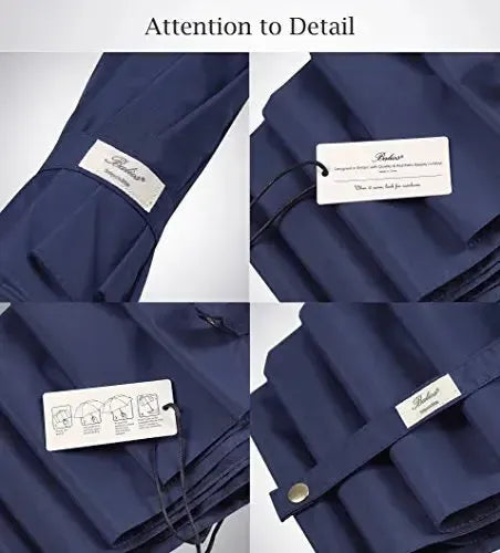 Automatik Taschen-Regenschirm mit Holzgriff – sturmfest & windsicher – Herren & Damen – Designed in Britain