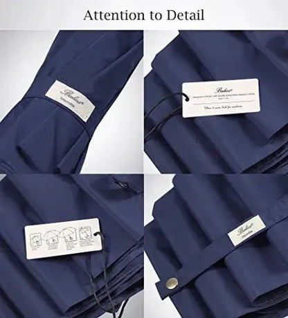 Automatik Taschen-Regenschirm mit Holzgriff – sturmfest & windsicher – Herren & Damen – Designed in Britain