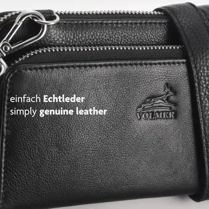 Women's genuine leather wallet with phone compartment & RFID protection – detachable shoulder strap | Model Verona