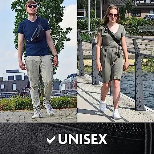 Bauchtasche Leder für Damen und Herren im Vintage-Look - 1 großes Fach | BagMi