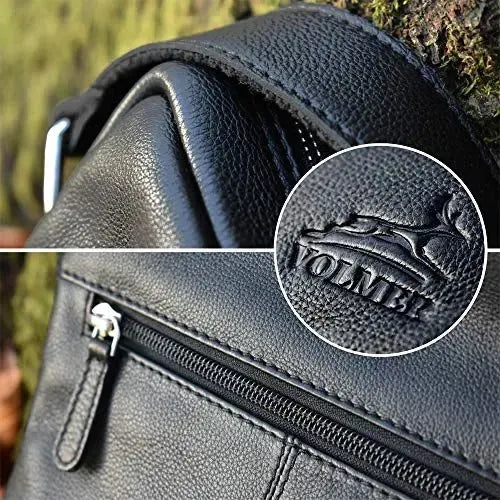 Borsa a tracolla in pelle per uomo e donna – borsa a spalla funzionale per tutti i giorni | Modello Stanford