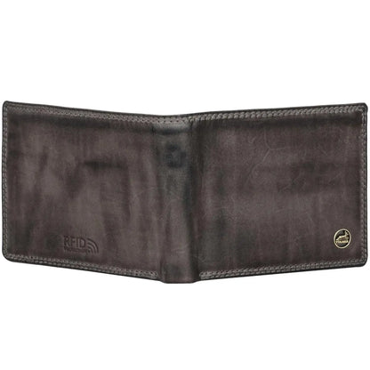 Cartera de cuero para hombre con protección RFID - costura doble extra resistente - 13 compartimentos para tarjetas de crédito | VO36B