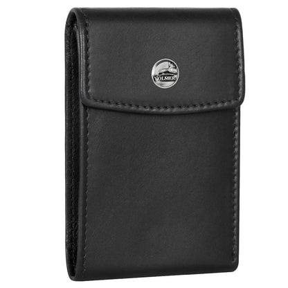 Kompakte Leder Geldbörse mit Münzfach - 9 Fächer für Karten - RFID-Schutz - inkl. Geschenkbox | VO40