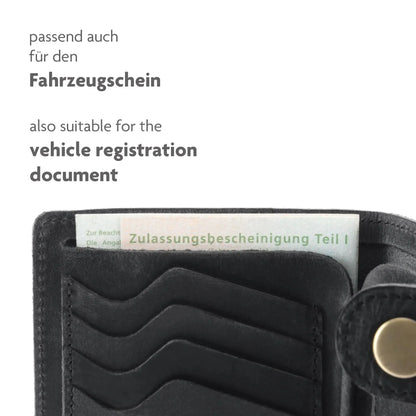 Portafoglio in pelle con ampio scomparto per banconote – 8 scomparti per carte di credito – Senza plastica – Confezione regalo | Denton