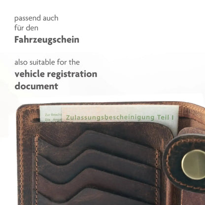 Portafoglio in pelle con ampio scomparto per banconote – 8 scomparti per carte di credito – Senza plastica – Confezione regalo | Denton