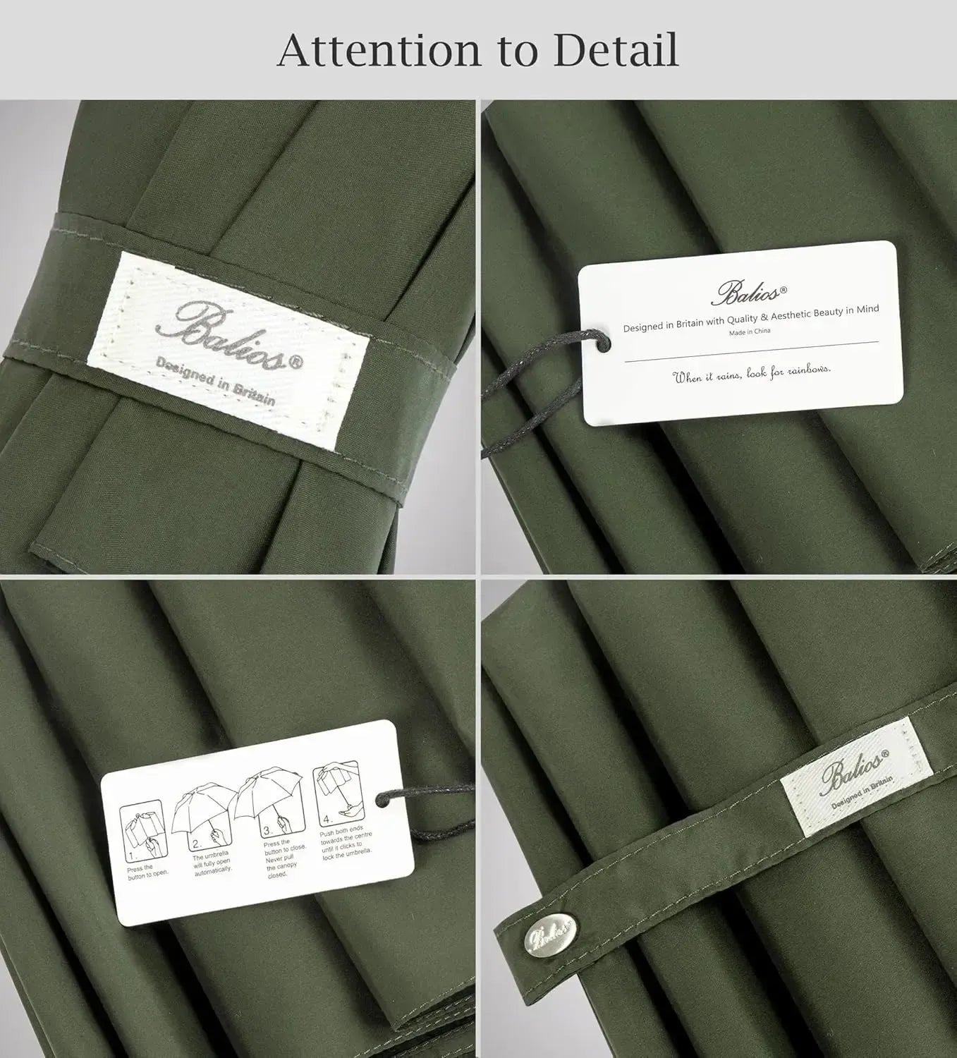 Automatik Taschen-Regenschirm mit Holzgriff – sturmfest & windsicher – Herren & Damen – Designed in Britain