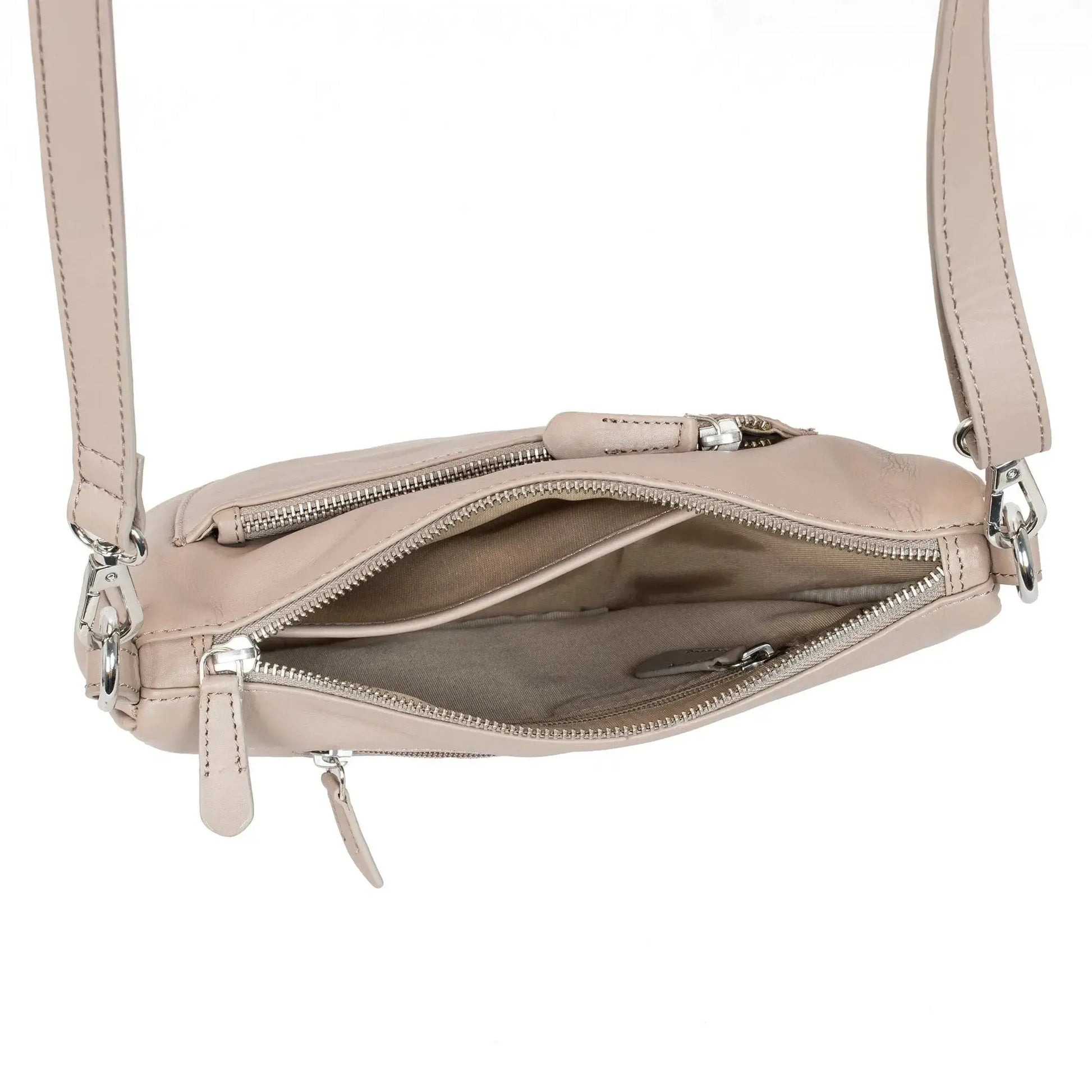 Umhängetasche Leder für Frauen – Clutch und Crossbody-Bag – mit abnehmbarem, verstellbarem Riemen | Modell Vicenza