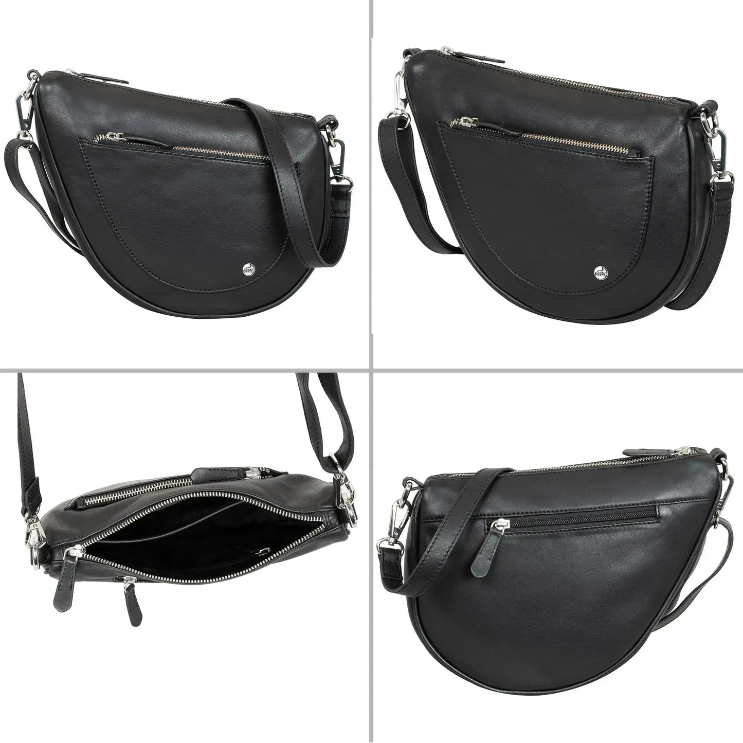 Umhängetasche Leder für Frauen – Clutch und Crossbody-Bag – mit abnehmbarem, verstellbarem Riemen | Modell Vicenza