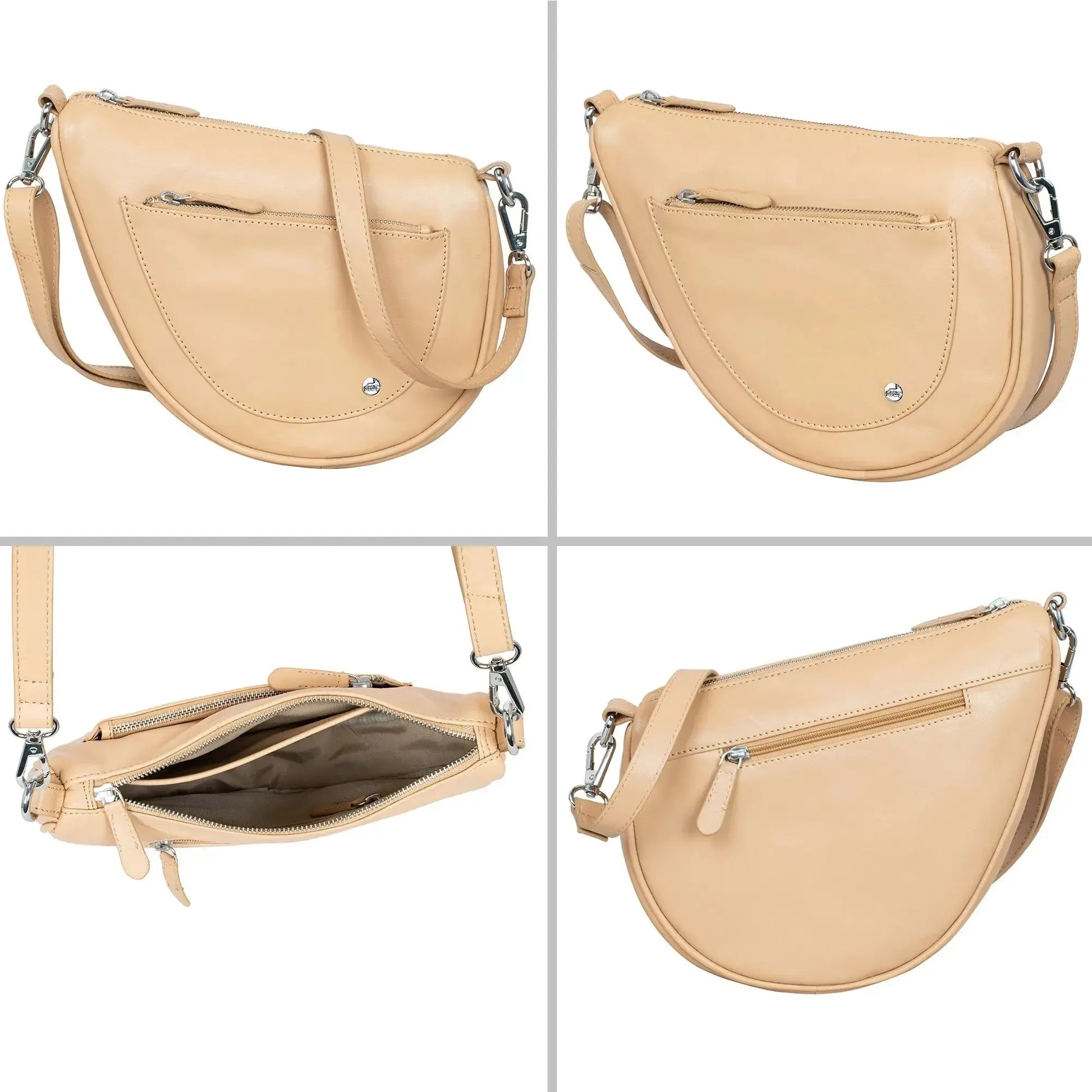 Umhängetasche Leder für Frauen – Clutch und Crossbody-Bag – mit abnehmbarem, verstellbarem Riemen | Modell Vicenza