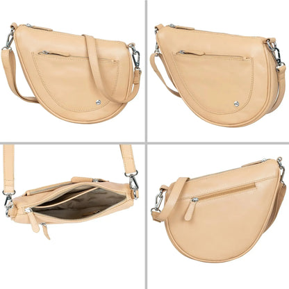 Umhängetasche Leder für Frauen – Clutch und Crossbody-Bag – mit abnehmbarem, verstellbarem Riemen | Modell Vicenza