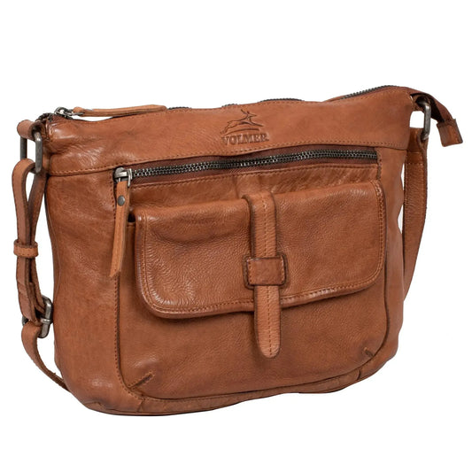 Umhängetasche Leder für Frauen – Crossbody-Bag – Vintage Used-Look | Modell Ravenna