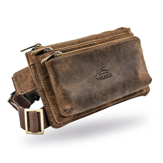 Riñonera de cuero para mujer y hombre - 3 compartimentos grandes | Portland