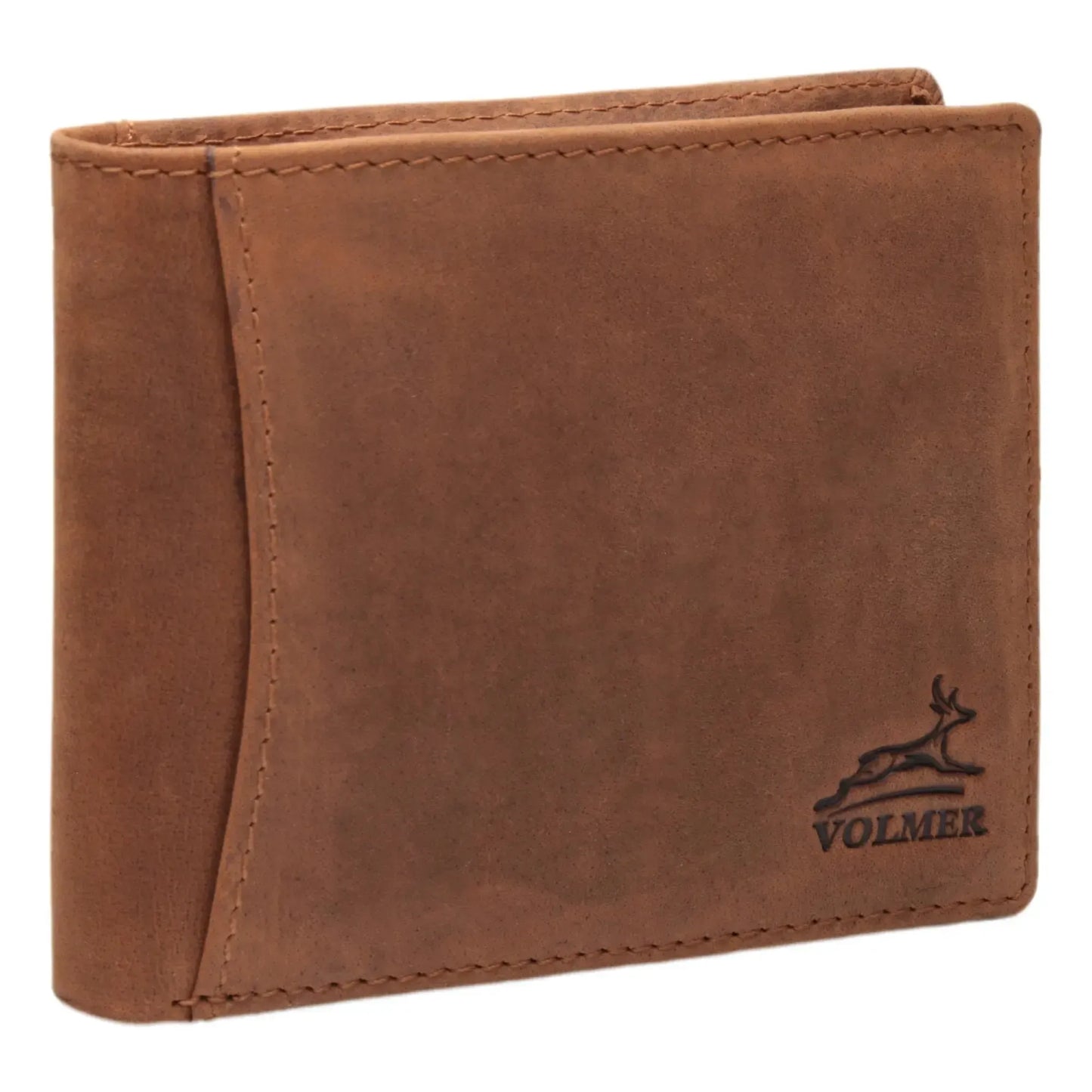 Cartera de cuero para hombre con protección RFID - 2 compartimentos exteriores para tarjetas de acceso - 6 compartimentos para tarjetas de crédito | VO22
