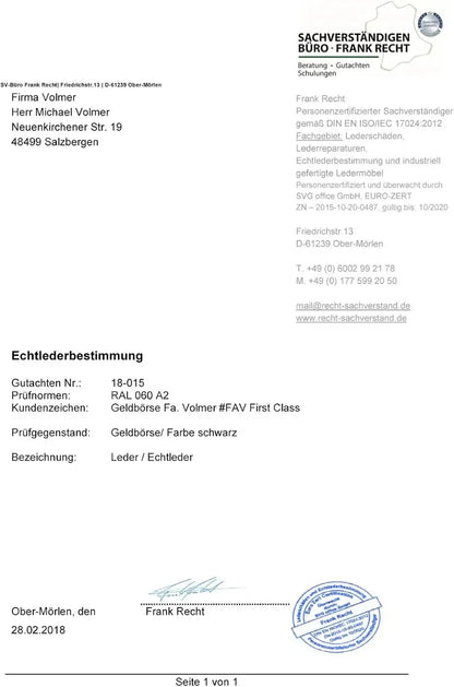 Leder Geldbörse Herren mit RFID-Schutz – geöltes Büffelleder – helle Nähte – 16 Fächer für Kreditkarten | VO14