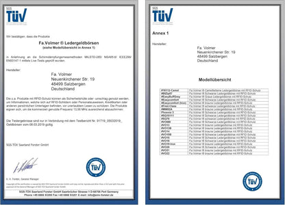 Leder Geldbörse Herren mit RFID-Schutz – geöltes Büffelleder – helle Nähte – 16 Fächer für Kreditkarten | VO14