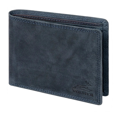 Leder Geldbörse Herren mit RFID-Schutz - extra-stabile Doppelnaht - 6 Fächer für Kreditkarten | VO8