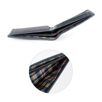 Leder Geldbörse Herren mit RFID-Schutz - extra-stabile Doppelnaht - 6 Fächer für Kreditkarten | VO8