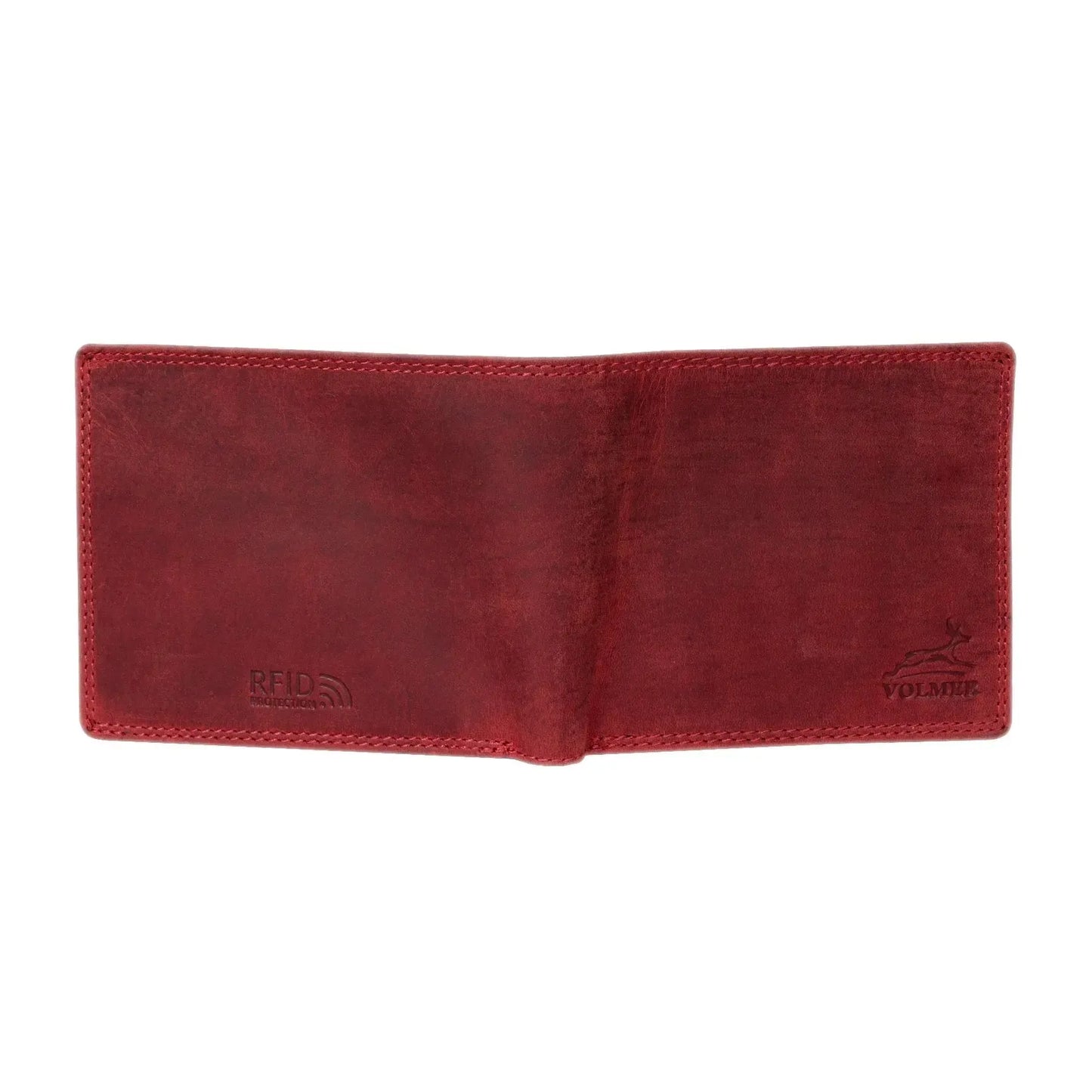 Leder Geldbörse Herren mit RFID-Schutz - extra-stabile Doppelnaht - 6 Fächer für Kreditkarten | VO8