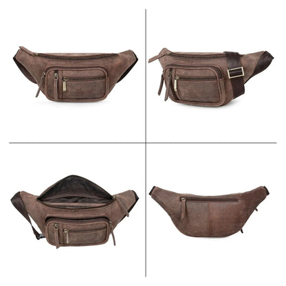 Bauchtasche Leder – 1 großes Fach, 3 kleine Fächer | Barcelona II
