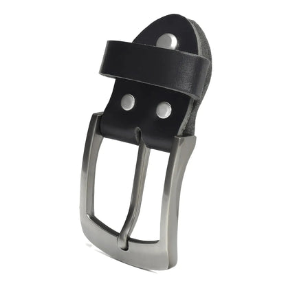 Gürtelschnalle als Ersatzteil für schwarzen Ledergürtel 38 mm Typ 10125 | Schnalle-10125