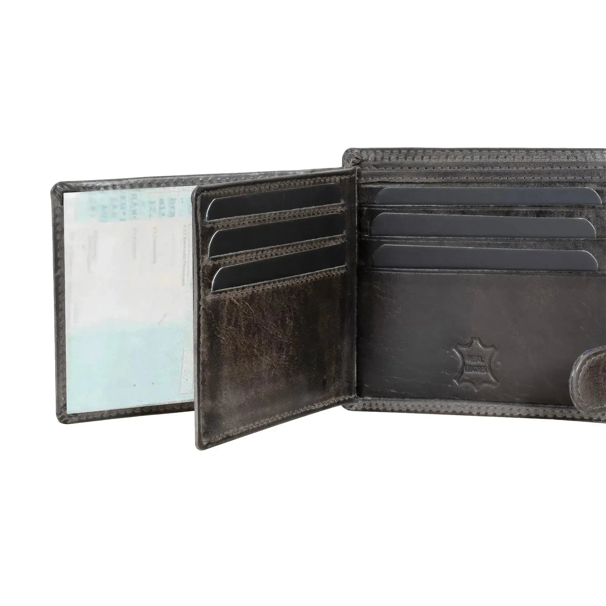 Leder Geldbörse Herren mit RFID-Schutz – extra-stabile Doppelnaht – 13 Fächer für Kreditkarten | VO11-RFID