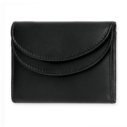 Kompakte Geldbörse aus Leder mit RFID-Schutz - 4 Fächer für Kreditkarten | MW99