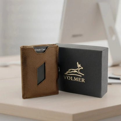 Slim Wallet con portamonete in pelle, spazio per 5 carte – scomparto banconote – protezione RFID | VO46
