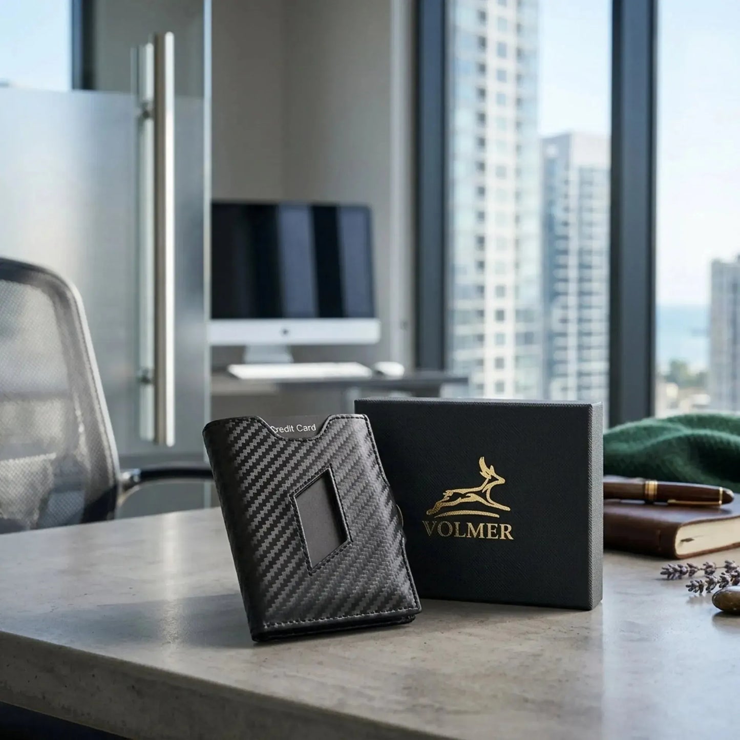 Slim wallet in pelle con portamonete, spazio per 5 carte – scomparto banconote – protezione RFID | VO46