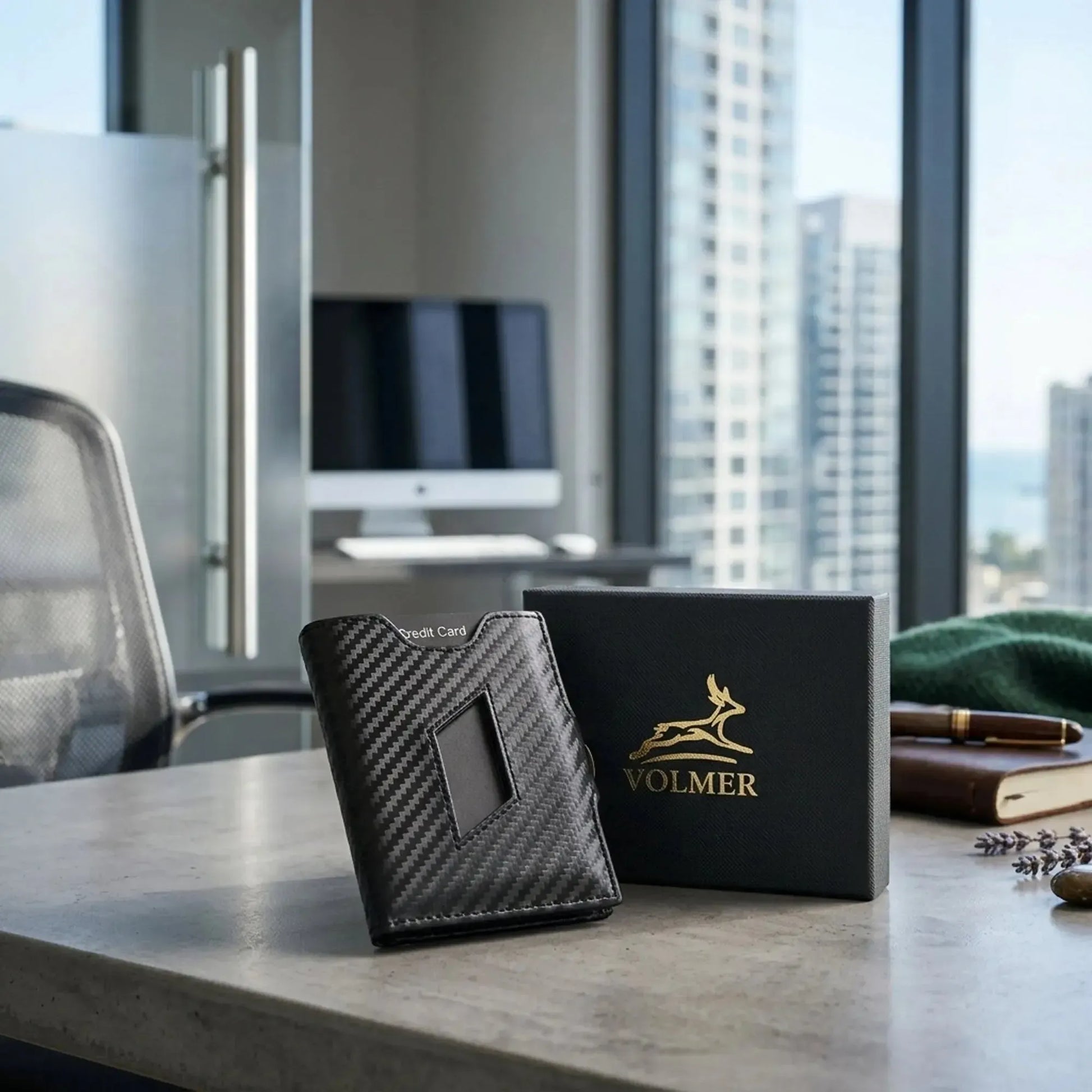 Slim wallet in pelle con portamonete, spazio per 5 carte – scomparto banconote – protezione RFID | VO46