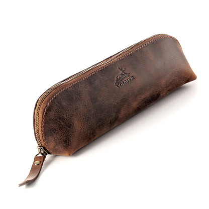 Federmäppchen Leder – Federtasche für Büro, Uni, Schule und Atelier – Stiftetui, Stiftmappe, Toolbag