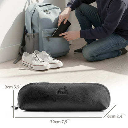 Federmäppchen Leder – Federtasche für Büro, Uni, Schule und Atelier – Stiftetui, Stiftmappe, Toolbag