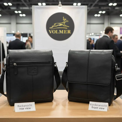 Umhängetasche Echtleder – Handgefertigte Messenger Bag für 11" Tablet & Business | Vigo