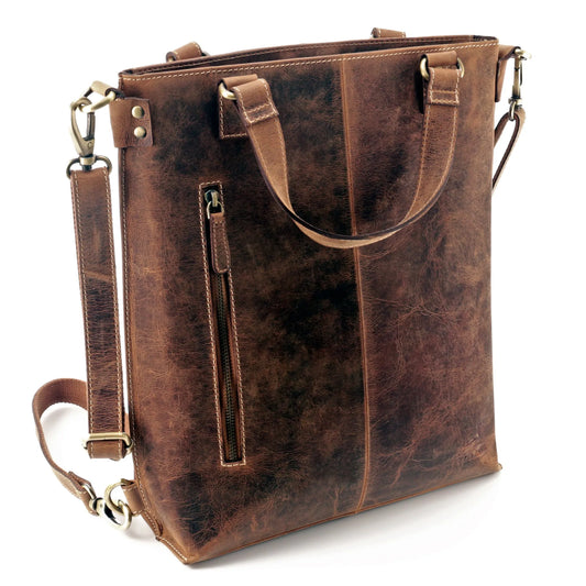 Große Leder Shopping-Bag – Echtleder Tasche für Damen – 3-in-1 | Avenue