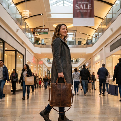 Große Leder Shopping-Bag – Echtleder Tasche für Damen  – 3-in-1 | Avenue