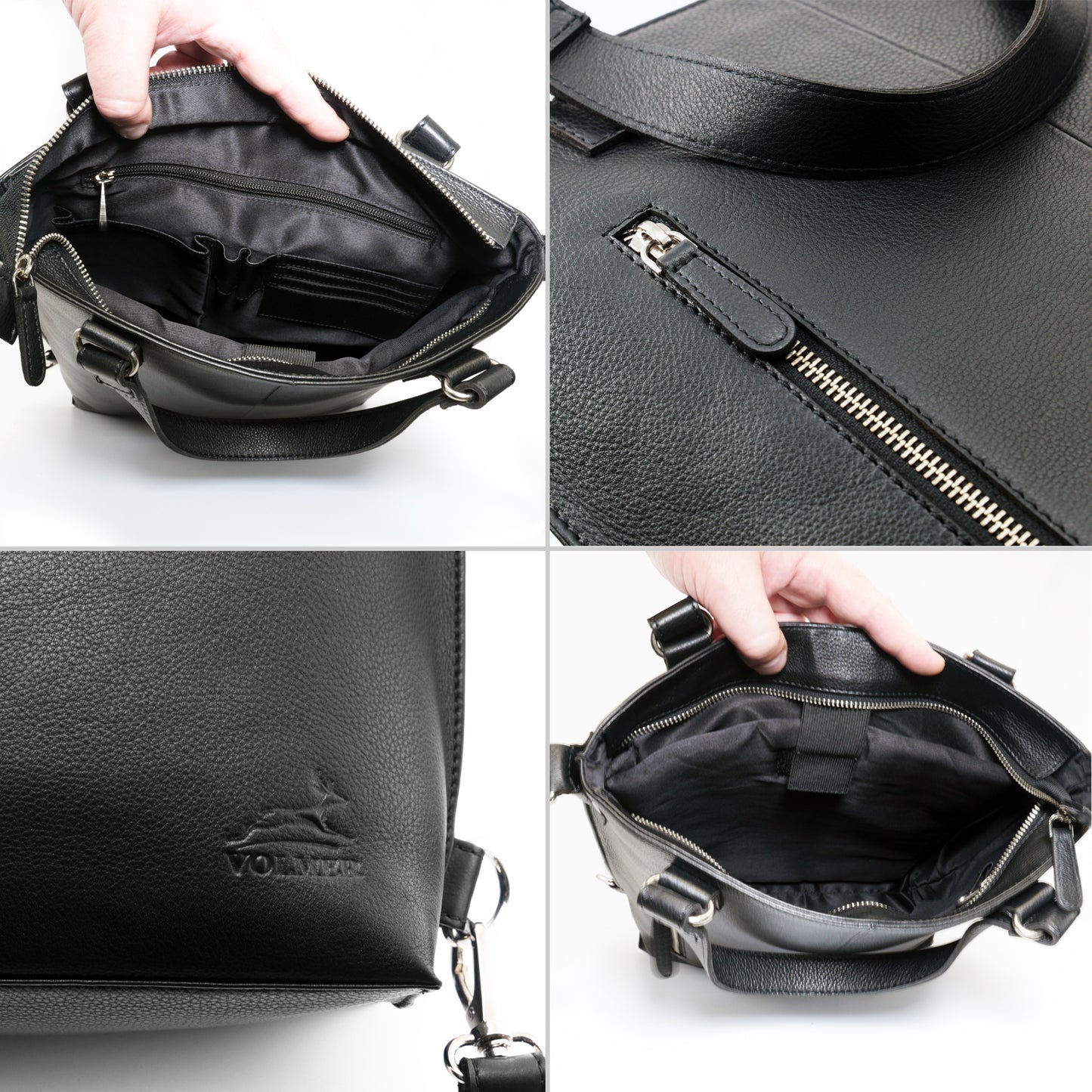Große Leder Shopping-Bag – Echtleder Tasche für Damen  – 3-in-1 | Avenue