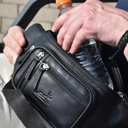 Bauchtasche Leder – 1 großes Fach, 3 kleine Fächer | Barcelona