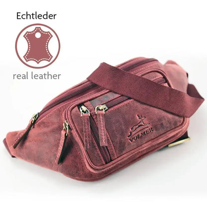 Bauchtasche Leder – 1 großes Fach, 3 kleine Fächer | Barcelona