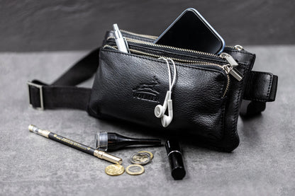 Bauchtasche Leder – 3 große Fächer | Portland