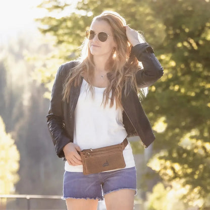 Bauchtasche Leder – 3 große Fächer | Portland
