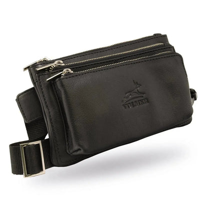 Bauchtasche Leder – 3 große Fächer | Portland