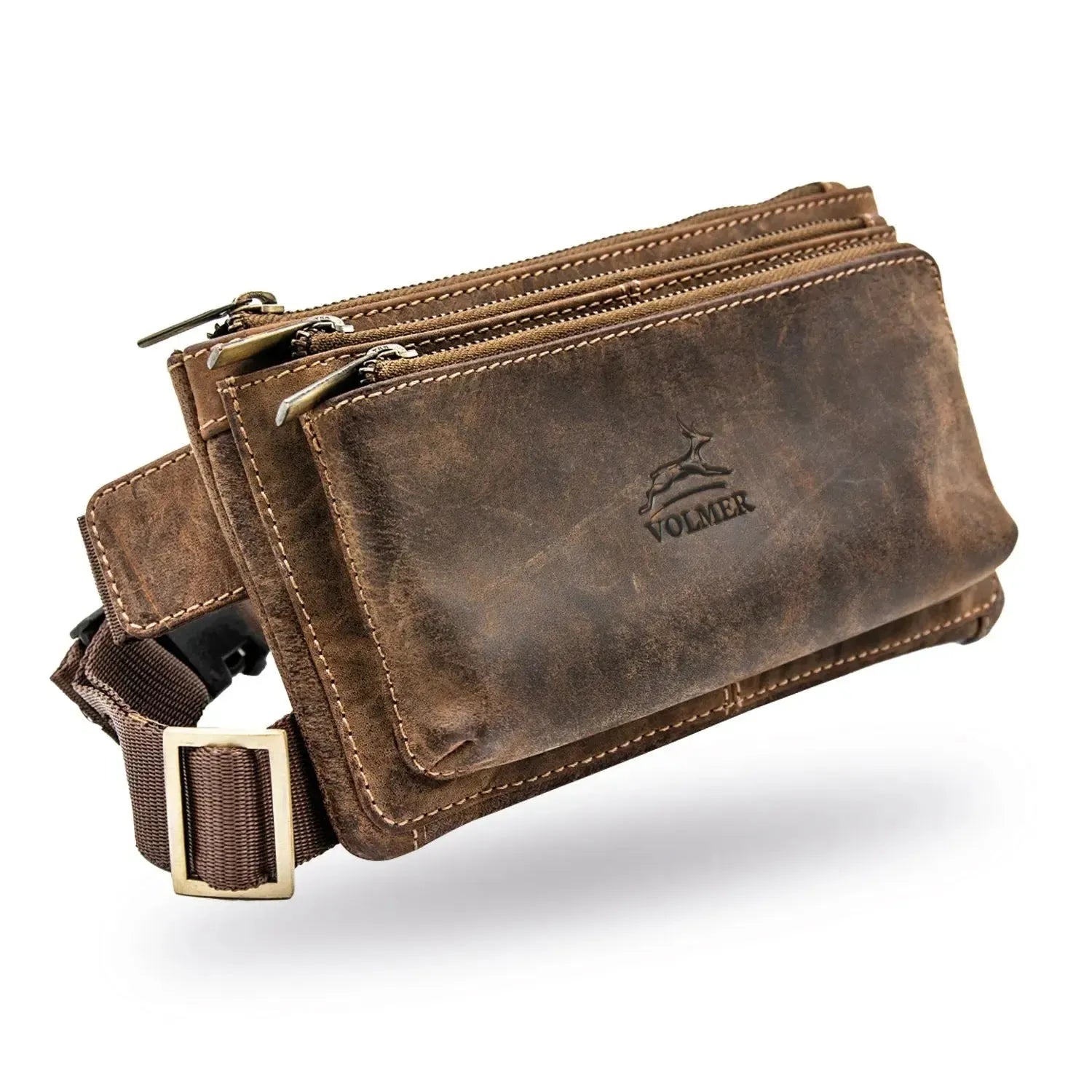 Bauchtasche Leder – 3 große Fächer | Portland