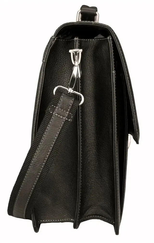 Businesstasche aus weichem Rindleder – Lehrertasche – gepolstertes Laptopfach, abnehmbarer Schultergurt | Bag16208