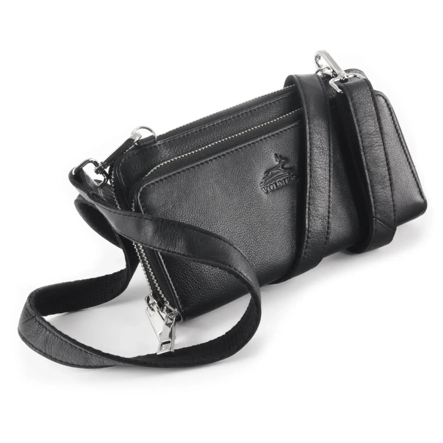 Damen Geldbörse Geldbörse mit Handytasche aus Echtleder & RFID-Schutz – abnehmbarer Schulterriemen | Modell Verona