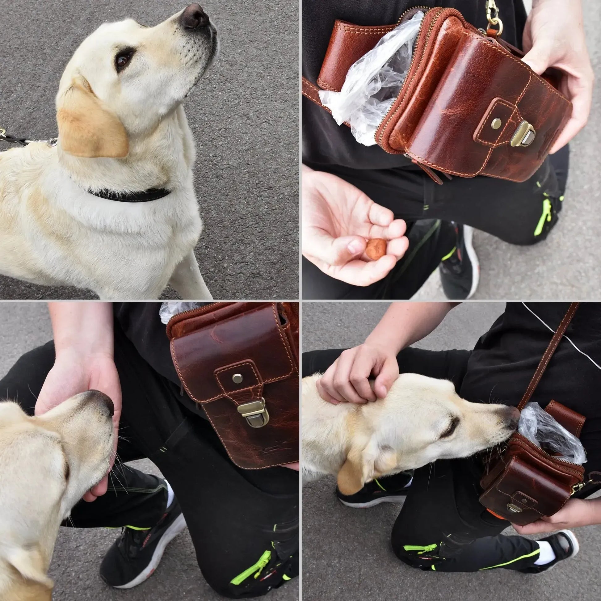 Gürteltasche Leder mit knöpfbarer Gürtelschlaufe – 3 große Fächer | UrbanWalker